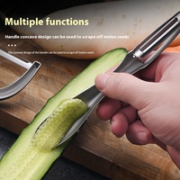 Nieuw ontwerp 304 roestvrijstalen handmatige metalen keukenhulp multifunctionele fruit- en groenteschiller schuur- en polijstschiller