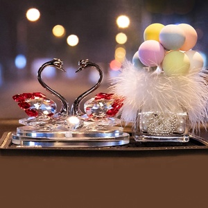 Murano <strong>Mother</strong> and <strong>Son</strong> Statue for Car Decoration Crystal Glass Crafts Swan Animal for Wedding Ornament Souvenirs - Product Image 6