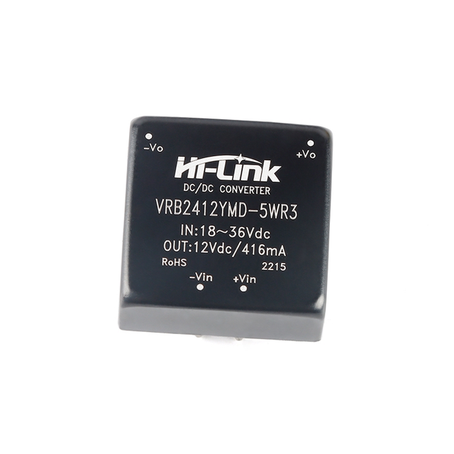 Hi-Link DC-DC Converter Low Power Isolated Unregulated Power Module 24V to 12V 5W SIP HLK-VRB2412YMD-5WR3