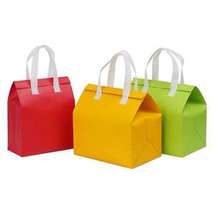 Custom <b>Aluminum</b> <b>Foil</b> Laminated Insulated <b>Disposable</b> Non-Woven Coated Takeout Bags for Food Service with Customized Packaging - Product Image 5