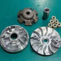 Kit Variateur GY6 125 avec Poulie Primaire 6 Pôles pour Scooter Chinois HT125T 9 125cc, Kit de Transmission CVT avec Galets 13g