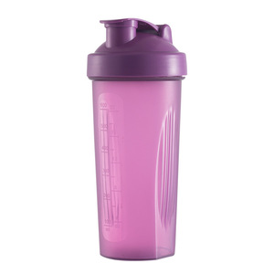 最低注文数600ml カラフルBPAフリープラスチック製ブレンダープロテインシェイカーボトル（金属製ミキサー付き） - Product Image 4