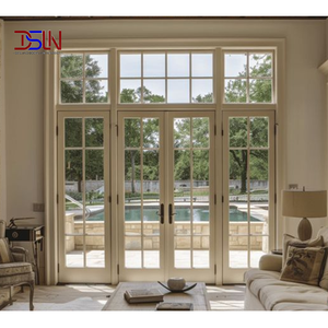 Porte-fenêtre en verre français en alliage d'aluminium, isolation thermique, efficacité énergétique, silencieuse, finition peinte lisse - Product Image 1