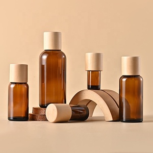 Chai tinh dầu hổ phách <span class=keywords><strong>5ml</strong></span> 10ml 15ml 20ml 30ml 50ml 100ml, chai thủy tinh hổ phách có nắp gỗ chống giả mạo - Product Image 3