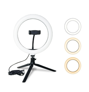 डेस्कटॉप सौंदर्य नेतृत्व वाली रिंग लाइट लाइव भरने लाइट 10 इंच डेस्कटॉप ट्रिपोड रिंग धारक फोन स्टैंड समर्थन मेकअप लाइट - Product Image 5