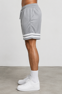 Pantalones Cortos de Baloncesto de Malla para Hombre, Color <span class=keywords><strong>Azul</strong></span> <span class=keywords><strong>Marino</strong></span> y Blanco, Estilo Deportivo, Transpirables, Ropa Deportiva Urbana, Venta al Por Mayor, Personalizados, OEM - Product Image 3
