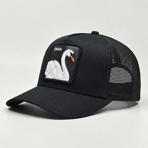 Gorra de Béisbol Trucker Deportiva Personalizada con Bordado de Patrón Animal Único, Logotipo, Algodón Perforado para Exteriores, Cierre a Presión - Product Image 3