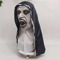 Masque en latex DAMAI HLW-027, nonne effrayante pour Halloween, décoration de fête sur le thème de l'horreur, accessoires de scène, couleur comme sur l'image