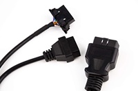 Kabel Konektor OBD 2 Pria/Wanita Berkualitas Tinggi Linkyou untuk Ekstensi Sistem Diagnostik Mobil untuk pelacakan gps eld