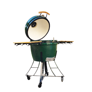 Barbecue au charbon de bois multifonctionnel Auplex Premium OEM en céramique de 24 pouces en fonte antiadhésive avec design Carbonella <span class=keywords><strong>Kamado</strong></span> - Product Image 1