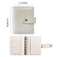 Agenda scolaire SENTU en PVC avec reliure spirale, mini A7, couverture transparente noire, édition promotionnelle, idéal pour les voyages, cadeau, sans intérieur