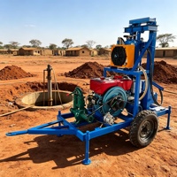 Machine de forage de puits d'eau compacte et économique de 200 m, fabriquée en Chine, pour usage agricole, avec design compact et contrôle facile