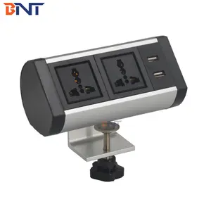 On table socket clamp-on power strip holder with cable power with plug removable sokcet