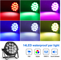 Redsun 14PCS 12W 5-en-1 Étanche LED Par Lumière RGBW Projection Disco DJ Lumières IP65 Équipement avec Prix d'Usine