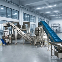Machine automatique de pesage, d'emballage et de scellage de sachets pour aliments surgelés (poulet, légumes, carottes, oignons) à haute précision et multi-têtes