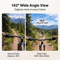 Caméra d'action sportive miniature 4K FHD 1080P étanche IP63 grand angle 142° pour casque de moto et activités sportives en extérieur