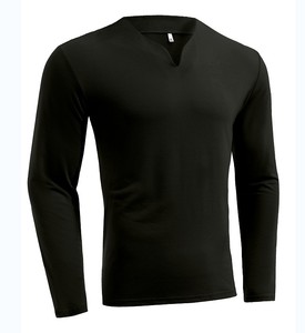 Nuova vendita calda autunno collo a V Fitness grandi dimensioni tratto comodo manica lunga sport t-shirt <span class=keywords><strong>abbigliamento</strong></span> <span class=keywords><strong>uomo</strong></span> moda - Product Image 1