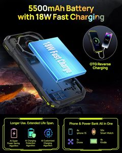 Téléphone robuste Ulefone Armor X32 débloqué, 6 Go <span class=keywords><strong>de</strong></span> RAM, 128 Go <span class=keywords><strong>de</strong></span> stockage, processeur MTK, appareil photo 48 MP, batterie 5500 mAh, écran Corning Gorilla <span class=keywords><strong>de</strong></span> 5,65 pouces, 90 Hz - Product Image 5