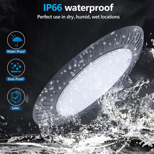 Entrepôt d'éclairage industriel à <span class=keywords><strong>prix</strong></span> compétitif Ip66 Étanche 50w 100w 150w 200w Aluminium Noir Ufo Led High Bay Light - Product Image 3