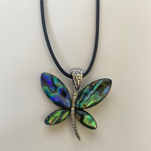 Women Insect Butterfly Pendant Necklace Natural <strong>Abalone</strong> <strong>Shell</strong> 2022 New Unique Design Mother's Day Gift Women's Necklaces - Product Image 2
