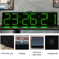 Horloge numérique de course en plein air, 12 pouces, grande taille, à fixer au mur ou sur un trépied, résistante à l'eau, minuteur pour événements sportifs sur le terrain