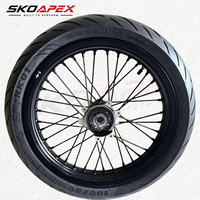 Kit de roues Supermoto Surron Ultra Bee 17 pouces, moyeu usiné CNC, pneus tubeless, ensemble de pneus pour moto électrique tout-terrain, pièces de conversion pour moto de rue