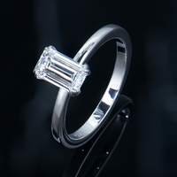 2023 Xingyue Hot Sale Moissanite Ring 2 Karaat Smaragd Gesneden Moissanite Ring D Kleur Edelsteen Ring Met 925 Zilver