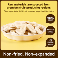 Zonder toegevoegde suiker, zoete gevriesdroogde gesneden bananen, gedroogd fruit snack bulkverpakking 1kg, koel opslaan na opening