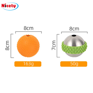 Kediler için Klasik Modern İnteraktif Yavaş Besleyici Top Oyuncak, Yok Edilemez Paslanmaz Çelik ve Silikon Evcil Hayvan Besleyici Oyuncak - Product Image 4