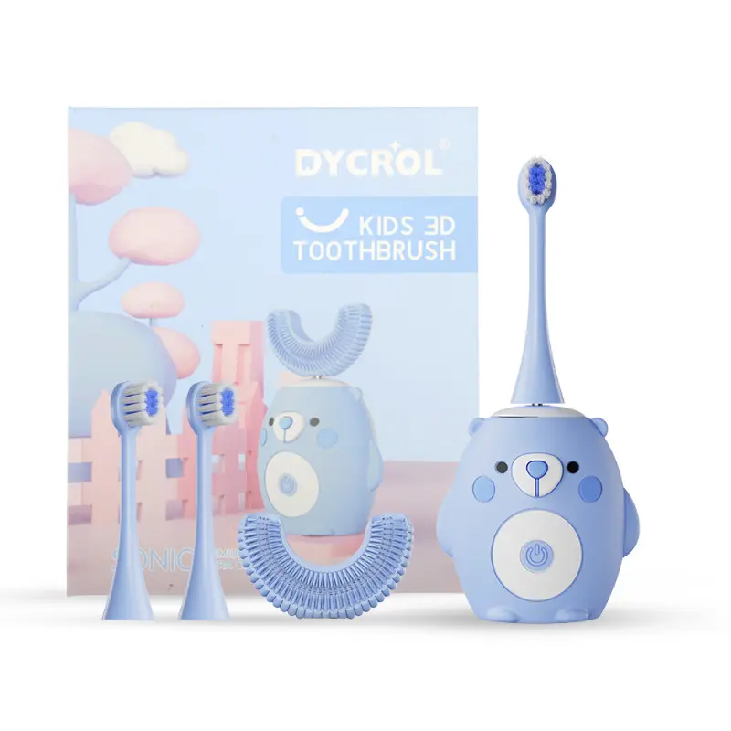 DYCROL Design Cute Cartoon Automatic Tooth Brush Hot Selling Cheap Rotating u Shaped Ultrasonic Electric Toothbrush Kids