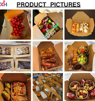 Boîte à emporter chinoise en papier brun kraft micro-ondable Boîte à emporter résistante aux fuites et à la graisse-Récipients alimentaires recyclables