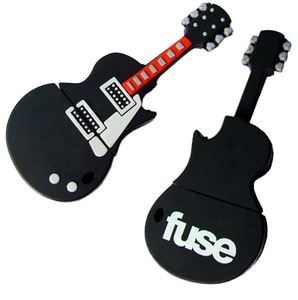 OEM ODM diseño personalizado PVC goma guitarra forma USB <span class=keywords><strong>Flash</strong></span> Drives 2,0 interfaz 32GB a 128GB Memory Stick para uso portátil - Product Image 1