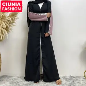 1892# New 2023 Best Selling Supplier Middle East Arabic Long Sleeve Ladies Islamic Clothing Robe Women Modest Abaya Muslim Dress