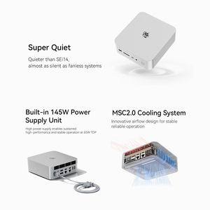 Mini PC Gti13 Ultra I9-13900hk 32g+1tb avec ports Type-C/HD/DP/SD, DDR5 et double PCIe 4.0 SSD, Windows 11, ordinateur industriel pour le gaming Gti1 - Product Image 4