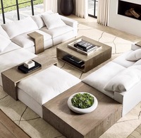 Table console mobile en bois massif de style rétro américain avec rangement, idéale pour salon, entrée ou salle à manger de villa