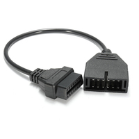 OBDII 16 pines hembra a DB9P hembra con USB J1962Test OBD2 a DB9P Cable USB para interfaz VGA diagnóstico DIY programación