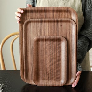 Japanese Style Rectangular Walnut Wood <b>Tray</b> For <b>Tea</b> Coffee Snacks Home Use - Product Image 2
