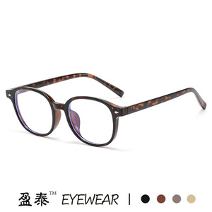 แว่นตา Plano กรอบกลม TR90แสงสีฟ้าใส่ได้ทั้งชายและหญิงกรอบแบบย้อนยุค Y6649 - Product Image 4