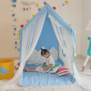 Tienda de juegos plegable para niños, forma de tipi de princesa, <span class=keywords><strong>castillo</strong></span> de juguete para dormitorio infantil, precio de fábrica - Product Image 6