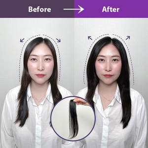 8cm <b>Wide</b> 11.8 Inch Clip in Wig Premium Lightweight Natural Design Volume Boost Hair Piece Small Cap Size Virgin Chinese Hair - Product Image 5