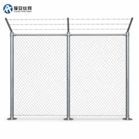 Rouleau de clôture grillagée en maille losangée galvanisée à chaud 50x50mm avec kit de serrage de 6 pieds pour ferme agricole et chantier de construction