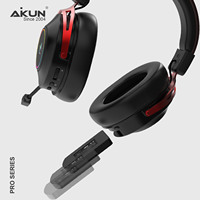 Casque de jeu Aikun GH820WR sans fil, double mode BT6.0/2.4Ghz/filaire, supra-auriculaire, rechargeable, batterie remplaçable par l'utilisateur, ANC