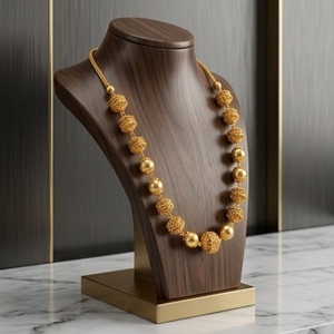 Collar Mala Antiguo de Plata 925 con Cuentas, Cadena Larga de Diseño Tradicional, Joyería Étnica Hecha a Mano, Regalo de Moda para Mujer - Product Image 2