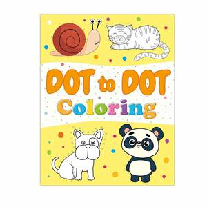 Increíble Libro de Colorear con Temática de Animales de Dibujos Animados, Conecta los Puntos, para Niños de 4 a 8 Años - Product Image 1