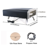 Fours portatifs de pizza de gaz de four de cuisson à gaz de 12 pouces avec la pierre