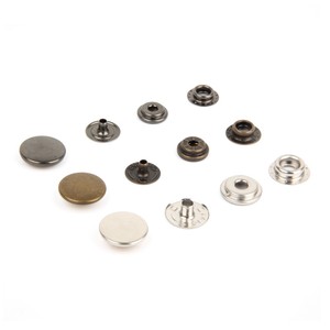 Accessoires vestimentaires écologiques OEM, boutons-pression en métal plaqué alliage de zinc en quatre parties, logo personnalisé, pour vêtements et sacs - Product Image 2