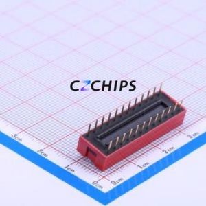 DSWB12LHGET DIP Switch Through hole Component (THT) Switch Flat Toggle, Raised Type Single Pole Single Throw 12 2.54mm - Product Image 2