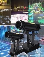 Projecteur de logo rotatif étanche IP65, LED, Gobo personnalisé, éclairage publicitaire extérieur, 15W 80W, garantie de 2 ans