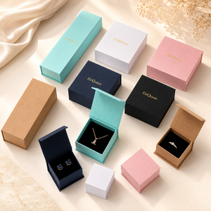 Custom Jewelry magnetic <b>Box</b> Set Premium <b>Gift</b> Packaging for Rings <b>Earrings</b> and Jewelry Brands - Product Image 1