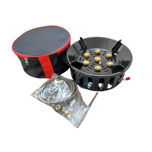 مبخرة تخييم محمولة 7 أنواة 7 رؤوس سبعة أنواة شعلات خارجية محمولة معدنية للتخييم - Product Image 1